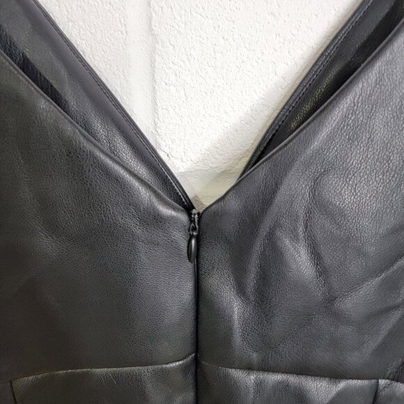 Wolf & Badger Maison Bogomil Black Noir Muse Eco Leather Dress NEW Size Large - Picture 14 of 16